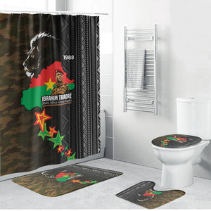Ibrahim Traore Burkina Faso Make Africa Great Again Bathroom Set West African Patriotic Military Tribal Patterns