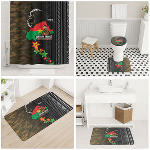 Ibrahim Traore Burkina Faso Make Africa Great Again Bathroom Set West African Patriotic Military Tribal Patterns