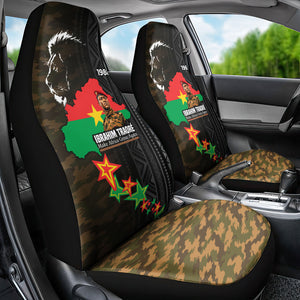 Ibrahim Traore Burkina Faso Make Africa Great Again Car Seat Cover West African Patriotic Military Tribal Patterns