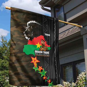 Ibrahim Traore Burkina Faso Make Africa Great Again Garden Flag West African Patriotic Military Tribal Patterns