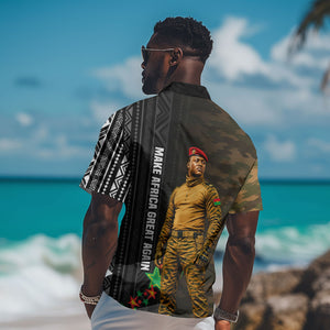 Ibrahim Traore Burkina Faso Make Africa Great Again Hawaiian Shirt West African Patriotic Military Tribal Patterns