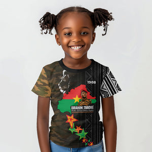 Ibrahim Traore Burkina Faso Make Africa Great Again Kid T shirt West African Patriotic Military Tribal Patterns