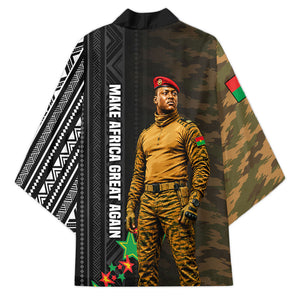 Ibrahim Traore Burkina Faso Make Africa Great Again Kimono West African Patriotic Military Tribal Patterns