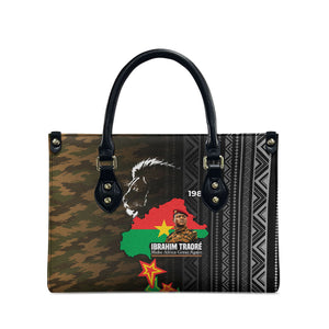 Ibrahim Traore Burkina Faso Make Africa Great Again Leather Bag West African Patriotic Military Tribal Patterns