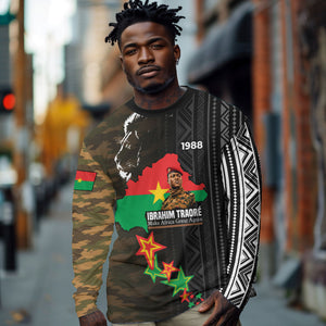 Ibrahim Traore Burkina Faso Make Africa Great Again Long Sleeve Shirt West African Patriotic Military Tribal Patterns