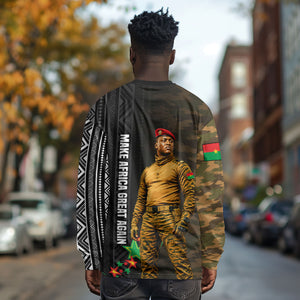 Ibrahim Traore Burkina Faso Make Africa Great Again Long Sleeve Shirt West African Patriotic Military Tribal Patterns