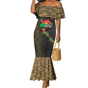 Ibrahim Traore Burkina Faso Make Africa Great Again Mermaid Dress West African Patriotic Military Tribal Patterns