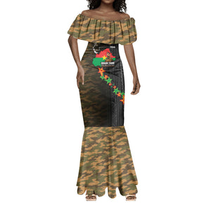 Ibrahim Traore Burkina Faso Make Africa Great Again Mermaid Dress West African Patriotic Military Tribal Patterns