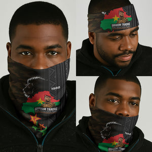 Ibrahim Traore Burkina Faso Make Africa Great Again Neck Gaiter West African Patriotic Military Tribal Patterns