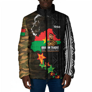 Ibrahim Traore Burkina Faso Make Africa Great Again Padded Jacket West African Patriotic Military Tribal Patterns