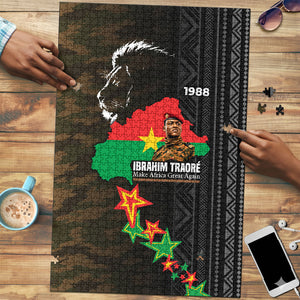 Ibrahim Traore Burkina Faso Make Africa Great Again Puzzle West African Patriotic Military Tribal Patterns