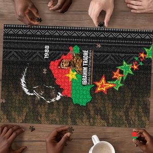 Ibrahim Traore Burkina Faso Make Africa Great Again Puzzle West African Patriotic Military Tribal Patterns