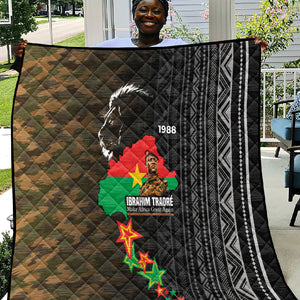 Ibrahim Traore Burkina Faso Make Africa Great Again Quilt West African Patriotic Military Tribal Patterns