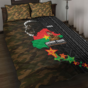 Ibrahim Traore Burkina Faso Make Africa Great Again Quilt Bed Set West African Patriotic Military Tribal Patterns