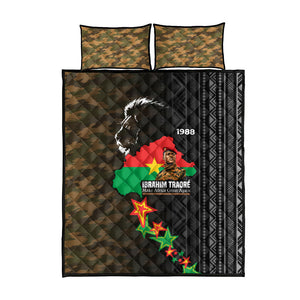 Ibrahim Traore Burkina Faso Make Africa Great Again Quilt Bed Set West African Patriotic Military Tribal Patterns
