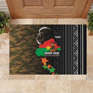 Ibrahim Traore Burkina Faso Make Africa Great Again Rubber Doormat West African Patriotic Military Tribal Patterns