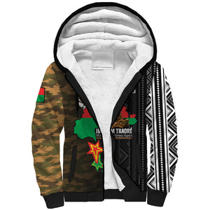 Ibrahim Traore Burkina Faso Make Africa Great Again Sherpa Hoodie West African Patriotic Military Tribal Patterns