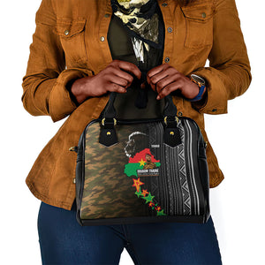 Ibrahim Traore Burkina Faso Make Africa Great Again Shoulder Handbag West African Patriotic Military Tribal Patterns