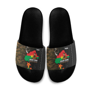 Ibrahim Traore Burkina Faso Make Africa Great Again Slide Sandals West African Patriotic Military Tribal Patterns