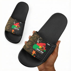 Ibrahim Traore Burkina Faso Make Africa Great Again Slide Sandals West African Patriotic Military Tribal Patterns