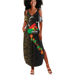 Ibrahim Traore Burkina Faso Make Africa Great Again Summer Maxi Dress West African Patriotic Military Tribal Patterns