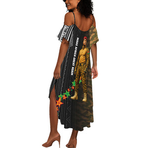 Ibrahim Traore Burkina Faso Make Africa Great Again Summer Maxi Dress West African Patriotic Military Tribal Patterns