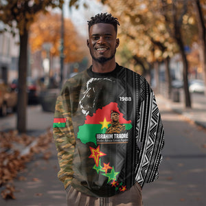 Ibrahim Traore Burkina Faso Make Africa Great Again Sweatshirt West African Patriotic Military Tribal Patterns