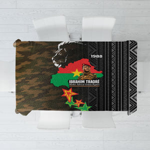 Ibrahim Traore Burkina Faso Make Africa Great Again Tablecloth West African Patriotic Military Tribal Patterns