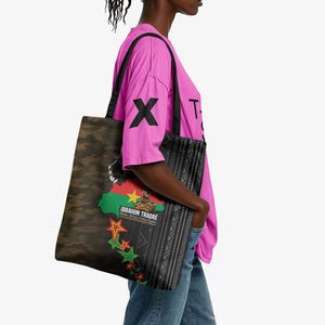 Ibrahim Traore Burkina Faso Make Africa Great Again Tote Bag West African Patriotic Military Tribal Patterns