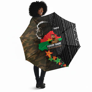 Ibrahim Traore Burkina Faso Make Africa Great Again Umbrella West African Patriotic Military Tribal Patterns