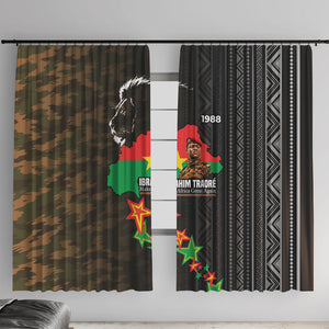 Ibrahim Traore Burkina Faso Make Africa Great Again Window Curtain West African Patriotic Military Tribal Patterns