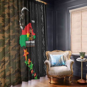 Ibrahim Traore Burkina Faso Make Africa Great Again Window Curtain West African Patriotic Military Tribal Patterns