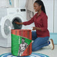 Ibrahim Traore Burkina Faso Fearless Leadership Laundry Basket West African Tribal Pattern And Patriotic Camo Art
