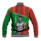 Ibrahim Traore Burkina Faso Fearless Leadership Baseball Jacket West African Tribal Pattern And Patriotic Camo Art