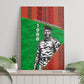 Ibrahim Traore Burkina Faso Fearless Leadership Canvas Wall Art West African Tribal Pattern And Patriotic Camo Art