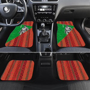 Ibrahim Traore Burkina Faso Fearless Leadership Car Mats West African Tribal Pattern And Patriotic Camo Art