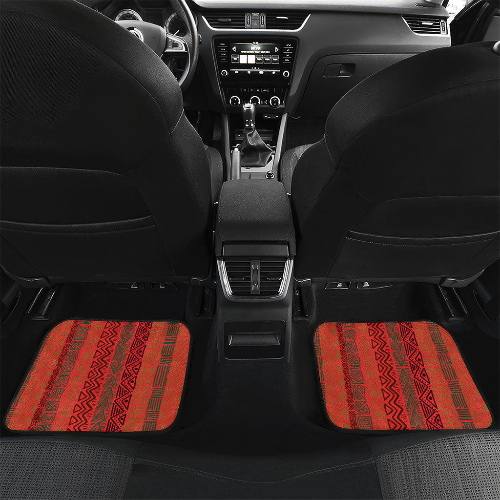 Ibrahim Traore Burkina Faso Fearless Leadership Car Mats West African Tribal Pattern And Patriotic Camo Art
