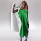 Ibrahim Traore Burkina Faso Fearless Leadership Hooded Blanket West African Tribal Pattern And Patriotic Camo Art