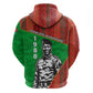 Ibrahim Traore Burkina Faso Fearless Leadership Hoodie West African Tribal Pattern And Patriotic Camo Art