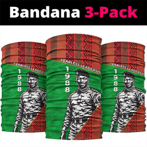 Ibrahim Traore Burkina Faso Fearless Leadership Neck Gaiter West African Tribal Pattern And Patriotic Camo Art