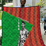 Ibrahim Traore Burkina Faso Fearless Leadership Quilt West African Tribal Pattern And Patriotic Camo Art