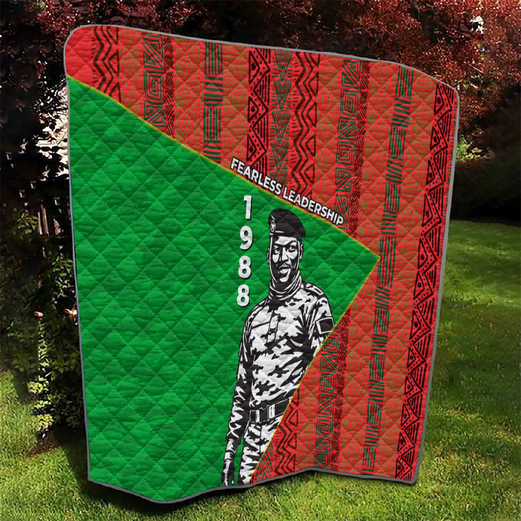Ibrahim Traore Burkina Faso Fearless Leadership Quilt West African Tribal Pattern And Patriotic Camo Art