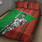 Ibrahim Traore Burkina Faso Fearless Leadership Quilt Bed Set West African Tribal Pattern And Patriotic Camo Art