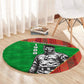 Ibrahim Traore Burkina Faso Fearless Leadership Round Carpet West African Tribal Pattern And Patriotic Camo Art