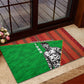Ibrahim Traore Burkina Faso Fearless Leadership Rubber Doormat West African Tribal Pattern And Patriotic Camo Art