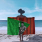 Ibrahim Traore Burkina Faso Fearless Leadership Sarong West African Tribal Pattern And Patriotic Camo Art
