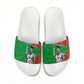 Ibrahim Traore Burkina Faso Fearless Leadership Slide Sandals West African Tribal Pattern And Patriotic Camo Art