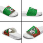 Ibrahim Traore Burkina Faso Fearless Leadership Slide Sandals West African Tribal Pattern And Patriotic Camo Art