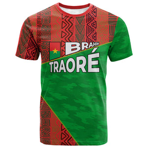 Ibrahim Traore Burkina Faso Fearless Leadership T shirt West African Tribal Pattern And Patriotic Camo Art