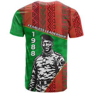 Ibrahim Traore Burkina Faso Fearless Leadership T shirt West African Tribal Pattern And Patriotic Camo Art